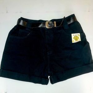 Vintage Green Denim Shorts